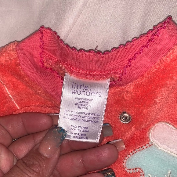 Little wonder baby romper‎ size 3/6 months jumpsuit winter infant zipper soft - Picture 6 of 9